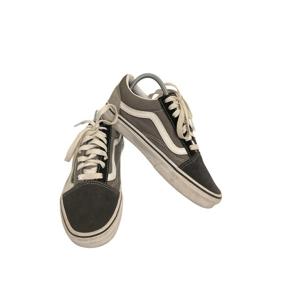 Vans Old Skool Unisex sz Women 7 Men 5.5 Black White Canvas Skate Sneakers Shoes - Picture 1 of 8